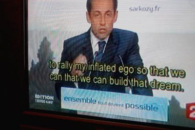 Sarkozy ondertiteld