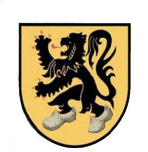 Vlaamse leeuw op klompen
